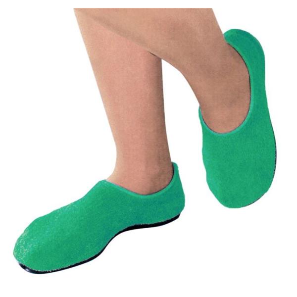 Slippers Pillow Paws Emerald Large 8.5-10 48Pr/Ca